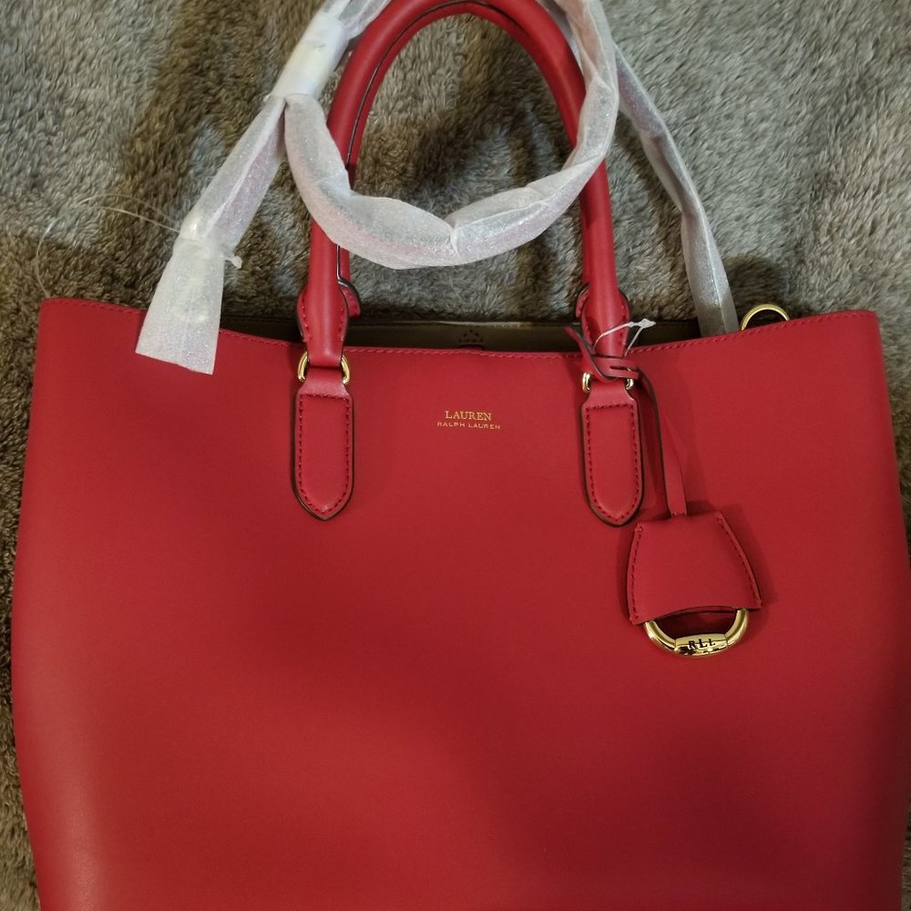 RARE Smooth Leather Ralph Lauren Tote - NWOT